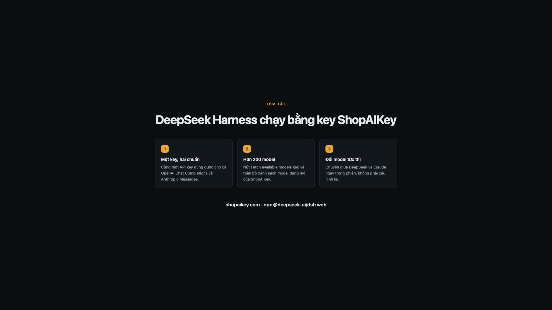 Tích hợp ShopAIKey với DeepSeek Harness